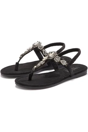 Lascana Teenslippers Sandaal, pantoletten met sierstenen VEGAN