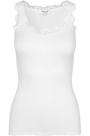 Rosemunde Tanktop Babette Silk Top prachtige vintage kantafwerking aan hals en bandjes