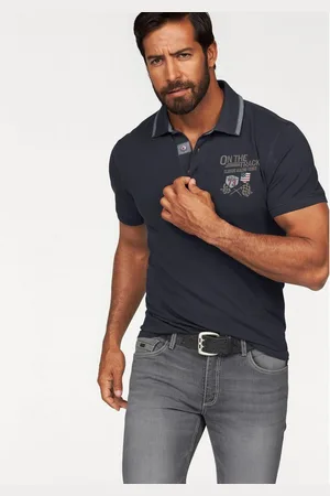 ARIZONA Poloshirt Korte mouwen, met ribboordjes, polokraag met knopen