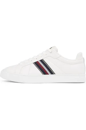 Tommy Hilfiger Plateausneakers ICON COURT SNEAKERS STRIPES veterschoenen, vrijetijdsschoen, lage schoen met tommy-strepen