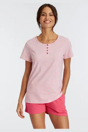 VIVANCE DREAMS Shortama met strepen van voorgeverfd garen (set, 2-delig)