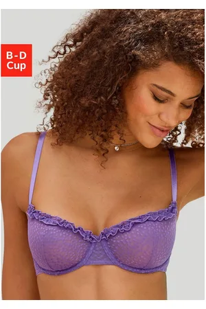 vivance collection Beugel-bh in subtiel transparant mesh met ruches, lingerie