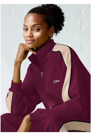 QS by s.Oliver Sweatvest met rits en contrasterende accenten, loungewear (1-delig)