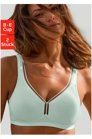 Petite Fleur T-shirt-bh zonder beugels van katoen, basic dessous (Set van 2)