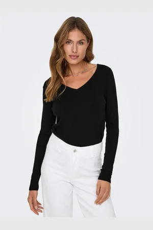 ONLY Gebreide trui ONLVENICE LIFE LS VNECK PULLOVER KNT NCA