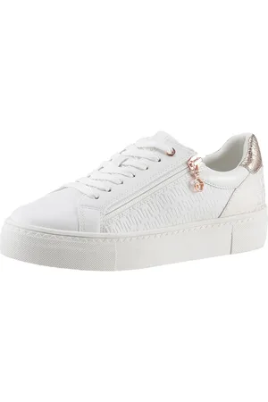 Tamaris Plateausneakers vrijetijdsschoen, lage schoen, veterschoen in vegan uitvoering