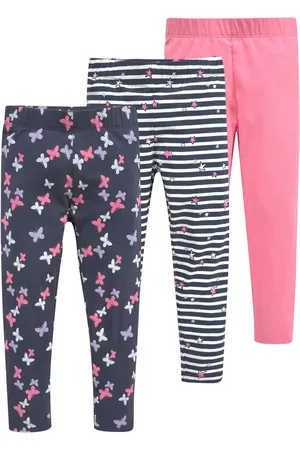 Kidsworld Legging 3-pack leggings voor kleine meisjes met verschillende motieven en kleuren (3-delig, Set van 3)