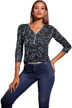 CRÉATION L Shirt met 3/4-mouwen Shirt (1-delig)