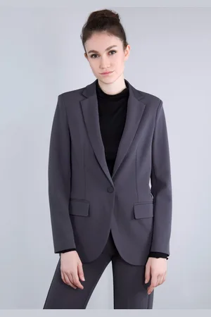 Imperial Lange blazer met satijnen details en stretch