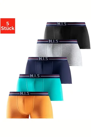 H.I.S Hipster strak zittende boxershorts met strepen van katoenmix (set, 5 stuks)