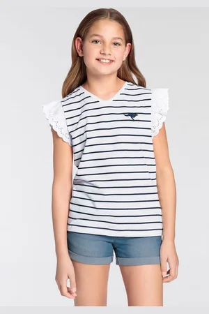 KangaROOS T-shirt Met vleugel mouwen van kant met kantafwerking aan de mouwen