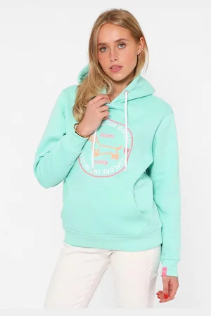 Zwillingsherz Hoodie "Explore the World" met "puppy lover" opdruk en geborduurd hondenmotief met harten