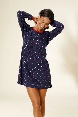 VIVANCE DREAMS Nachthemd met schattige hart-sterrenprint