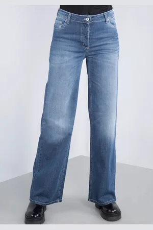 Please 5-pocket jeans met wijde pijpen