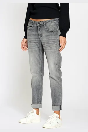 Gang Relax fit jeans 94AMELIE met used-effecten