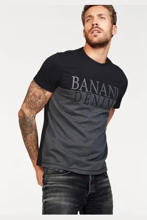 Bruno Banani T-shirt korte mouw, smal gesneden, casual-stijl, van katoen