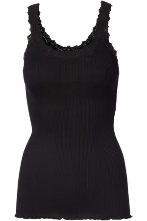 Rosemunde Tanktop Babette Silk Top prachtige, omgekeerde vintage kanten afwerking