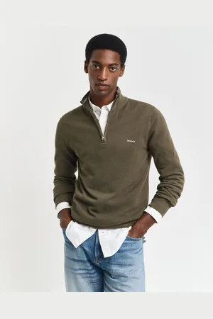 GANT Schipperstrui COTTON PIQUE HALF ZIP