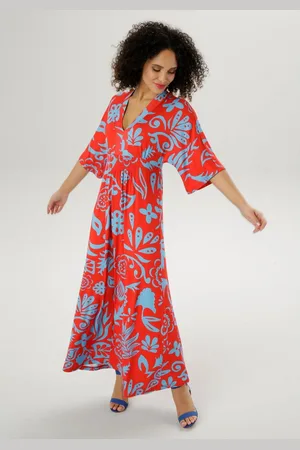 Aniston Maxi-jurk met wijde 3/4-mouwen