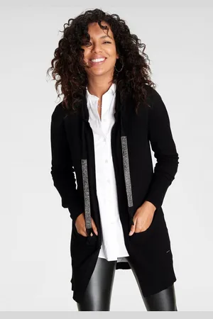 Laura Scott Capuchonvest met glitterbanden