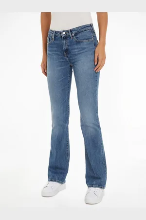 Tommy Hilfiger Bootcut jeans BOOTCUT RW BEA met leren badge