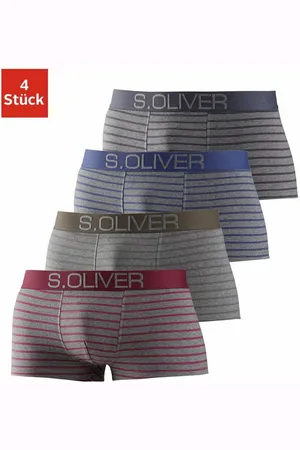QS by s.Oliver Hipster strak zittende boxershorts voor heren van katoenmix (set, 4 stuks)