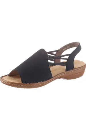 Rieker Sandalen zomerschoen, sandaal, sleehak, met elastische banden