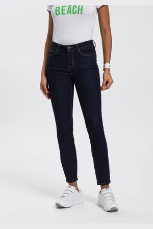 KangaROOS Slim fit jeans CROPPED HIGH WAIST SLIM FIT smalle pasvorm, skinny jeans, trendy used-wassing