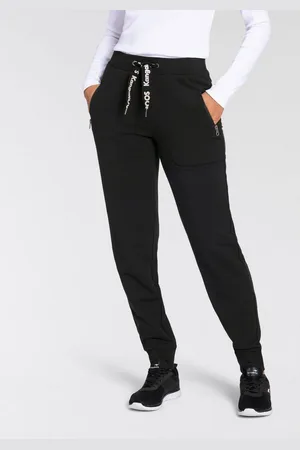 KangaROOS Joggingbroek met ritszakken en logo band