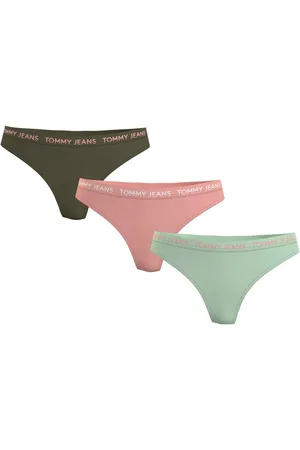Tommy Hilfiger Slip 3P HIGH RISE THONG met elastische logo-band (Set van 3)