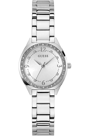 Guess Kwartshorloge Charlotte Horloge, dameshorloge, stalen band, mineraalglas, analoog