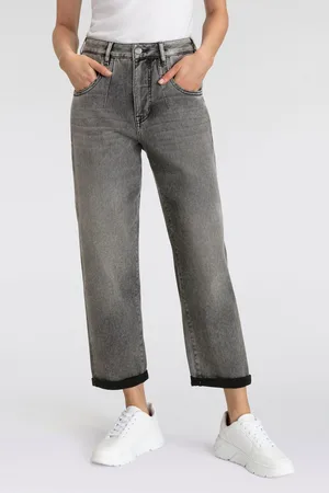 Herrlicher Loose fit jeans Brooke Organic Denim Brushed met figuuraccentuerende naden aan de voorkant
