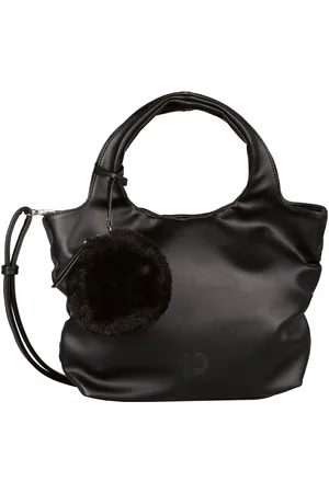 TOM TAILOR Shopper NILA met zijdetails en een functionele kunstbont hanger