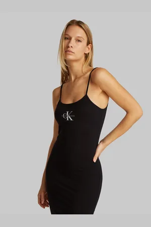 Calvin Klein Jurk met spaghettibandjes MONOLOGO STRAPPY DRESS