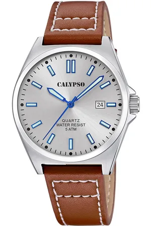 Calypso Kwartshorloge Basic Horloge, herenhorloge, leren band, analoog, dag