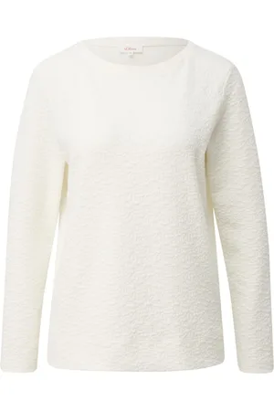 QS by s.Oliver Lang sweatshirt in gekreukte look