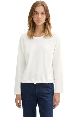 TOM TAILOR Shirt met lange mouwen met koord en koord