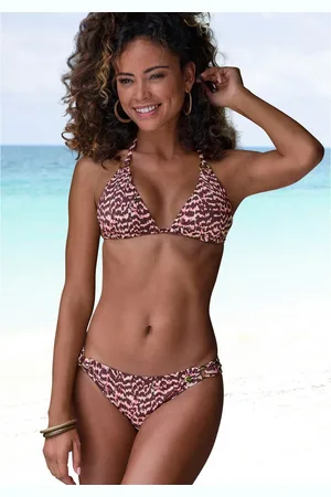 Lascana Triangel-bikinitop Holly met goudkleurige sierringen