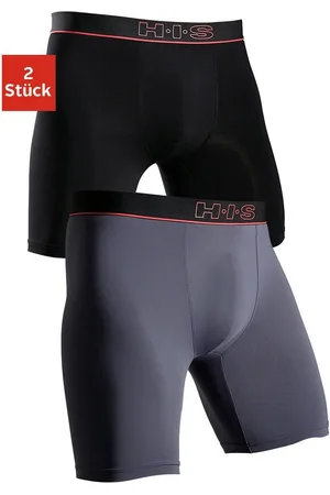 H.I.S Functionele boxershort in sportieve look met lange pijpen in microvezelkwaliteit (set, 2 stuks)