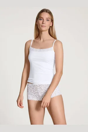 Calida Hemd Natural Comfort Lace met verstelbare schouderbanden