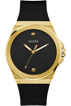 Guess Kwartshorloge Vinyl Polshorloge, herenhorloge, siliconen armband, mineraalglas, analoog