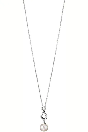 ADRIANA Ketting met hanger Bellagio - Infinity/eeuwige band, B2-W Made in Germany - met zoetwater-cultivéparel