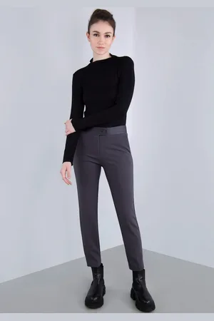 Imperial Pantalon smalle, verkorte broek met satijnen band