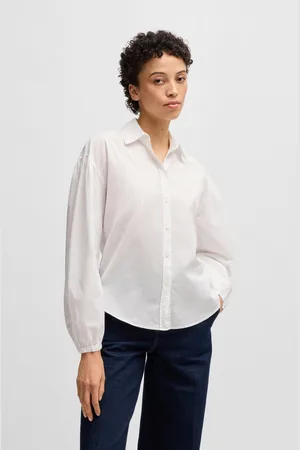 HUGO BOSS Klassieke blouse C_Barby-1 met boss-logo op de borst