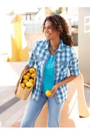 Casual Looks Geruite blouse