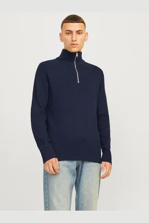 JACK & JONES Schipperstrui JJEPERFECT KNIT HALF ZIP SN