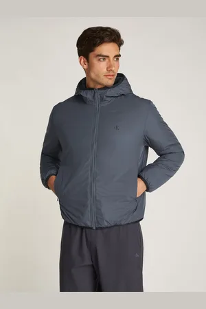 Calvin Klein Allweatherjack HI-NECK JACKET Logoprint, capuchon