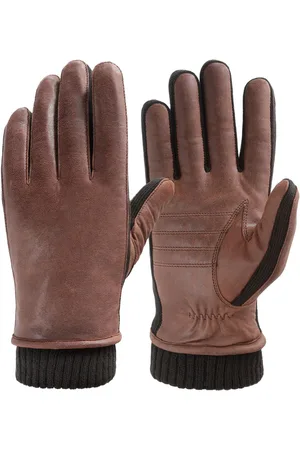 Pearlwood Leren handschoenen met warme voering