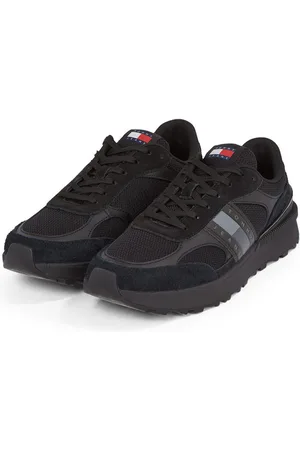 Tommy Hilfiger Plateausneakers TJM TECHNICAL RUNNER ESS vrijetijdsschoen, lage schoen, veterschoen met gepolsterde schacht