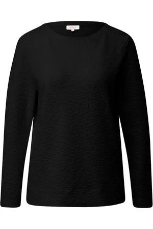 QS by s.Oliver Lang sweatshirt in gekreukte look